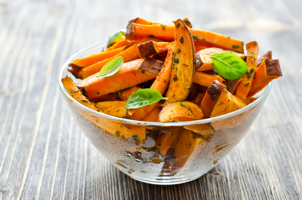 Frites au four de patate douce